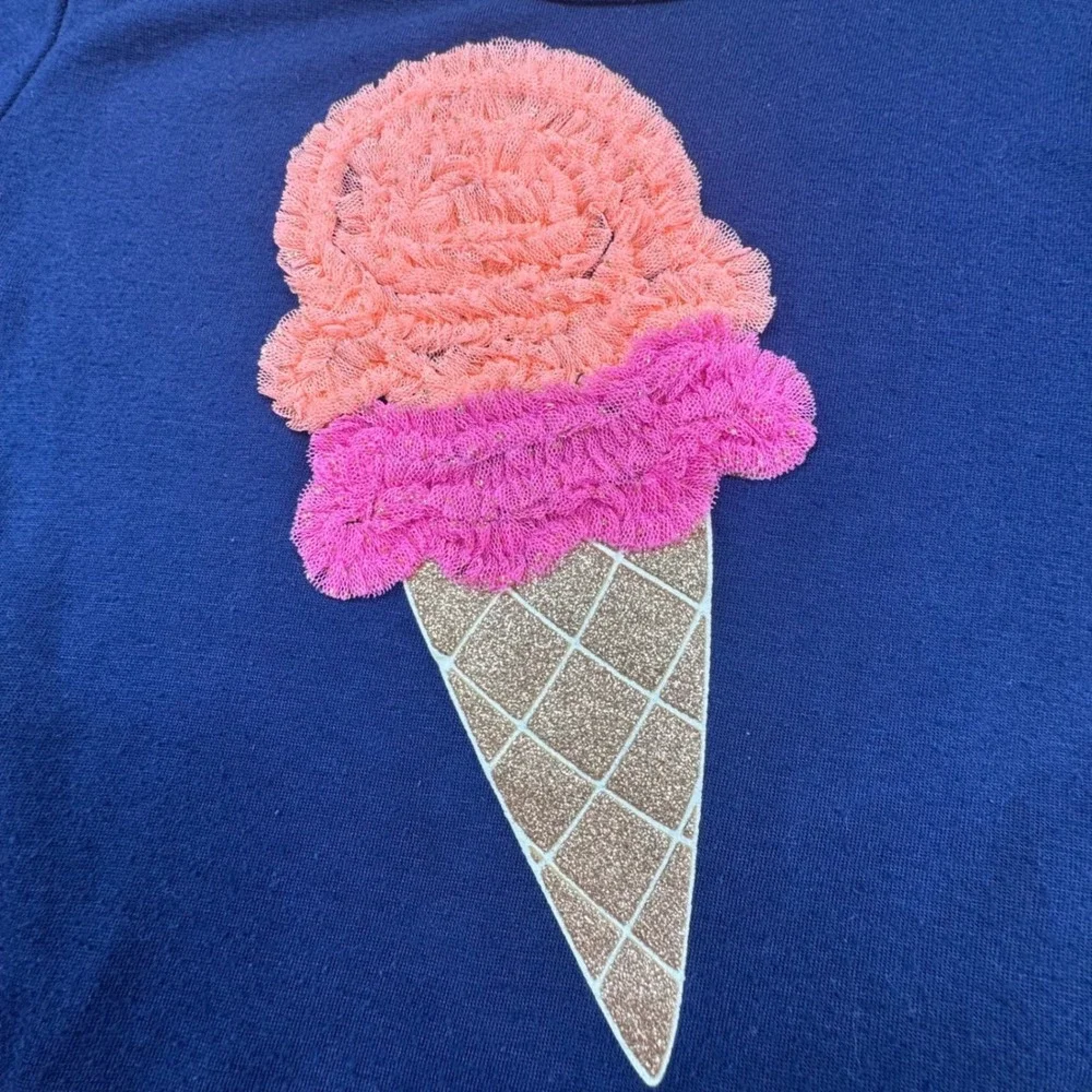 Epic‎ Threads Girls Navy Blue Ice Cream Cone Tulle Dress Size 6